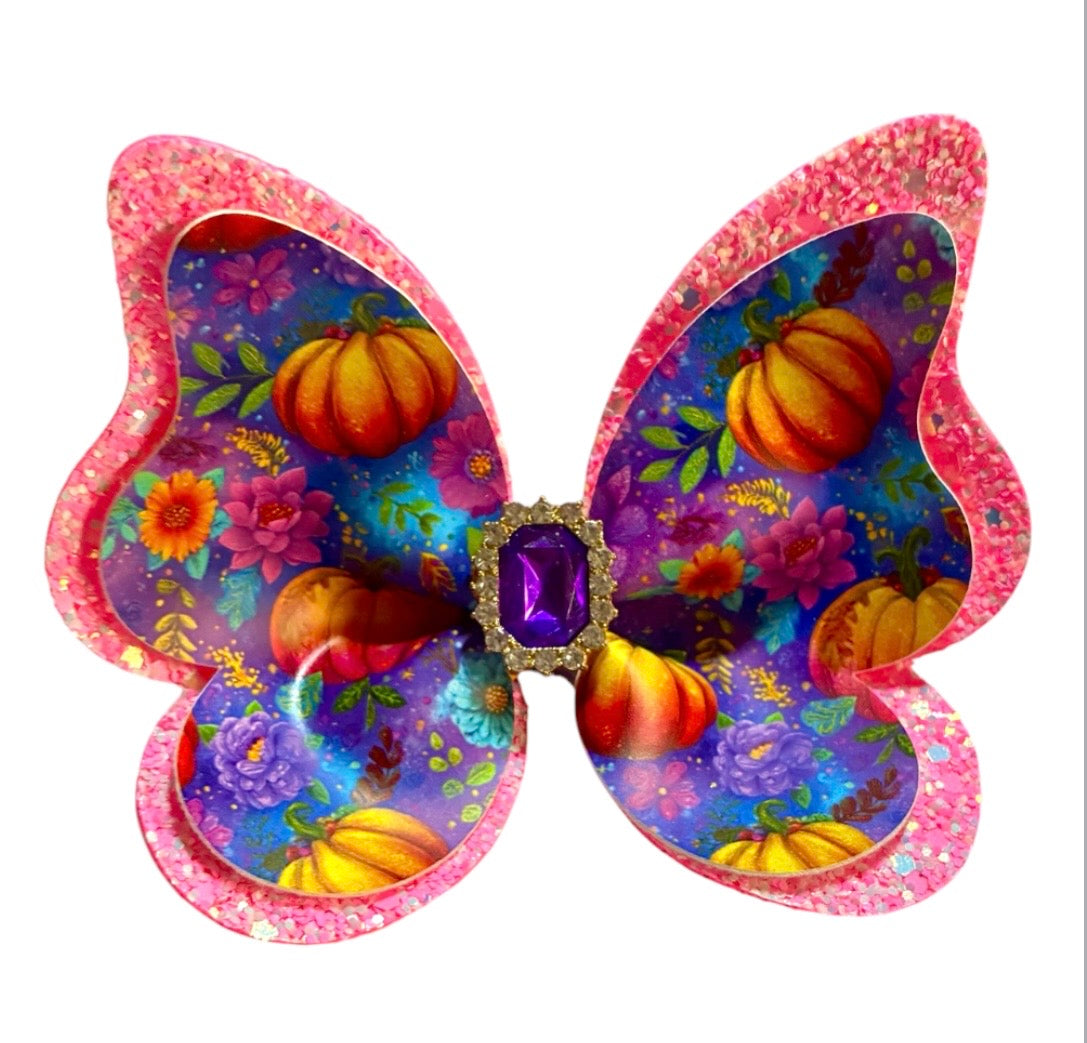 Pretty Pumpkins Butterfly Bow