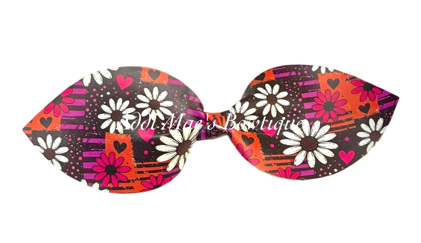 Daisy Hearts XL Jumbo Top Knot Clip