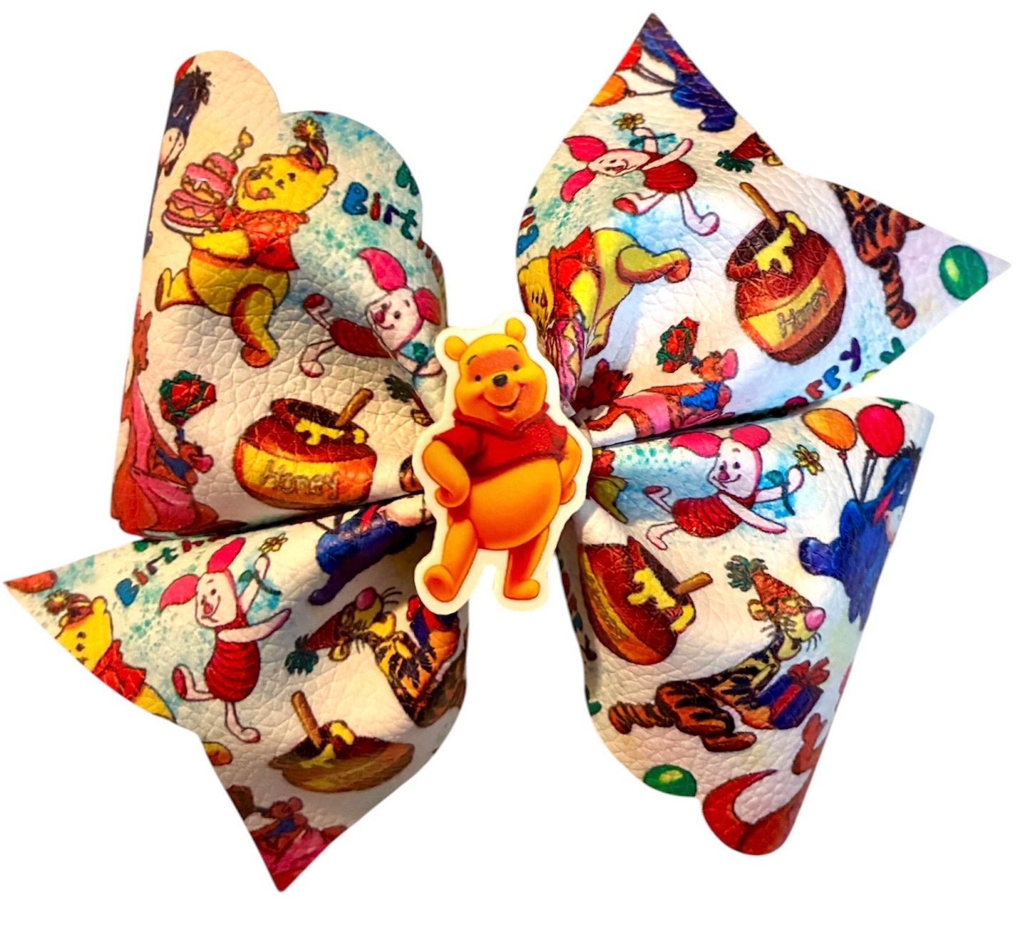 Yellow Bear Birthday Party Bow