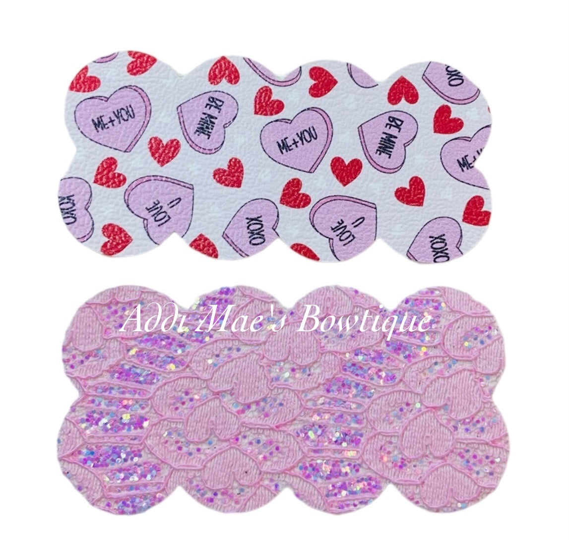 Valentines Red Candy Hearts Rainbows Love Snap Clip Set