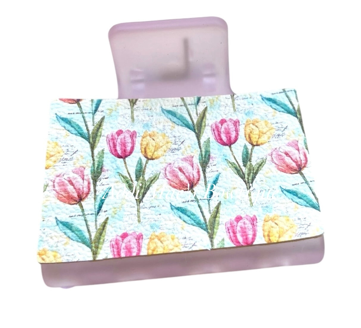 Pastel Tulips Small Claw Clip