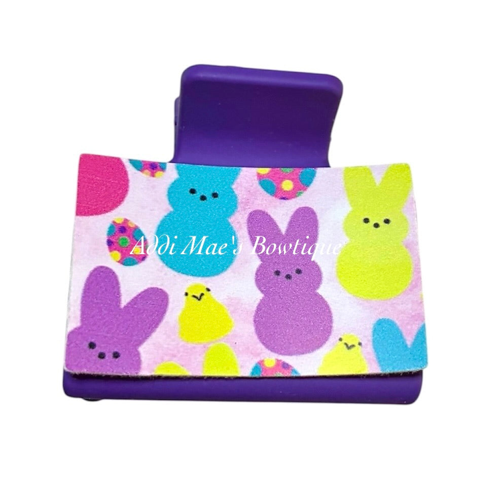 Marshmallow Peep Bunny Small Claw Clip