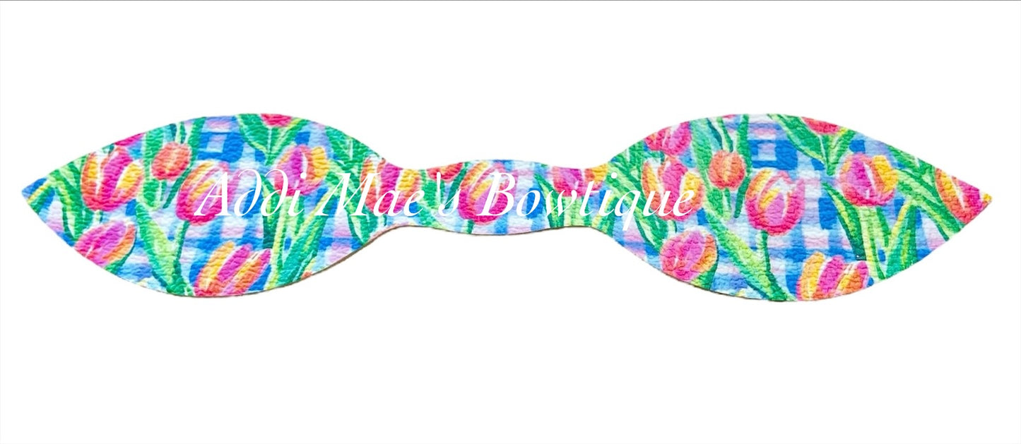 Bright Tulips Top Knot Pony / Clip