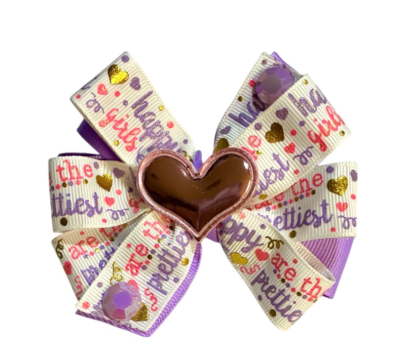 Happy Girls are the Prettiest Ribbon Bow