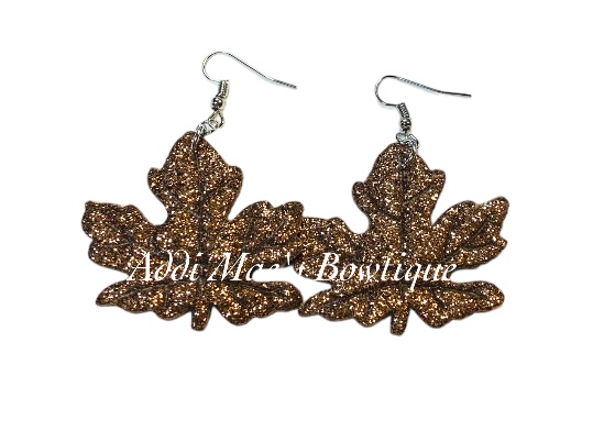Fall Felt Leaves Dangle Earrings
