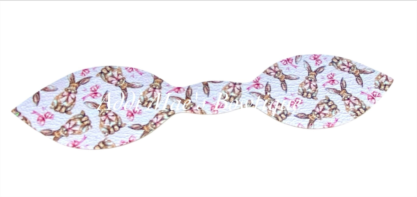 Bunny & Pink Bows Top Knot Pony / Clip
