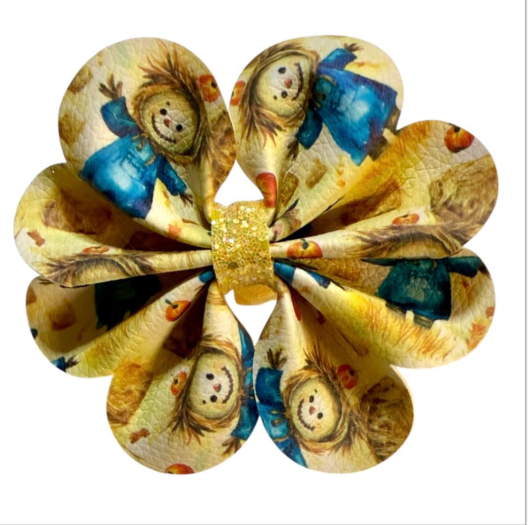 Fall Scarecrow Ruffle Bow