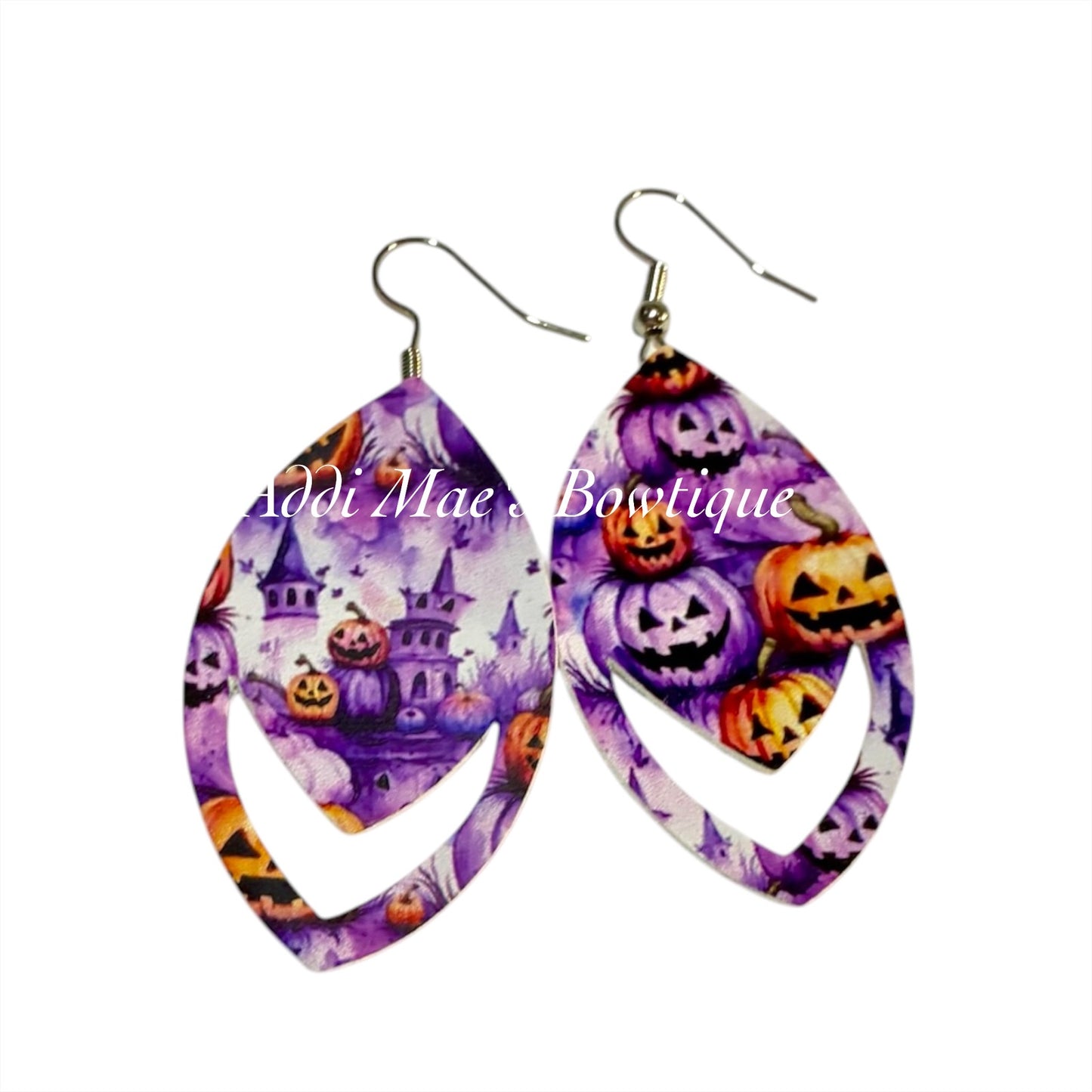 Jack O Lantern Pumpkins Halloween Dangle Earrings