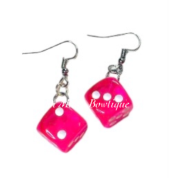 Bright Dice Dangle Earrings