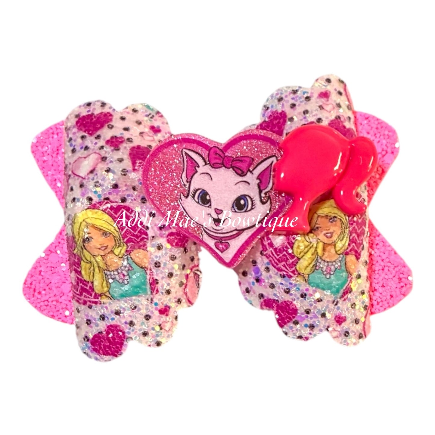 Fashion Doll Kitty Glitter Bow