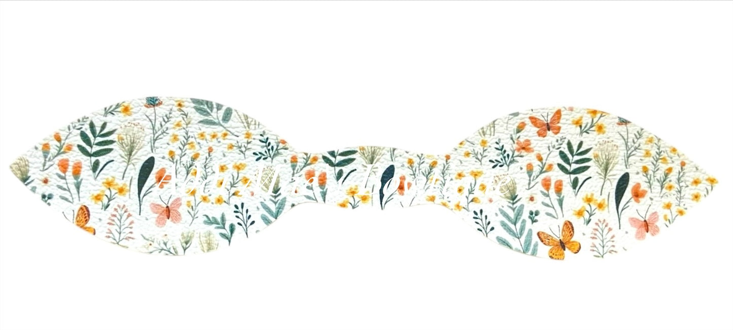 Boho Butterfly Wildflowers Top Knot Pony / Clip