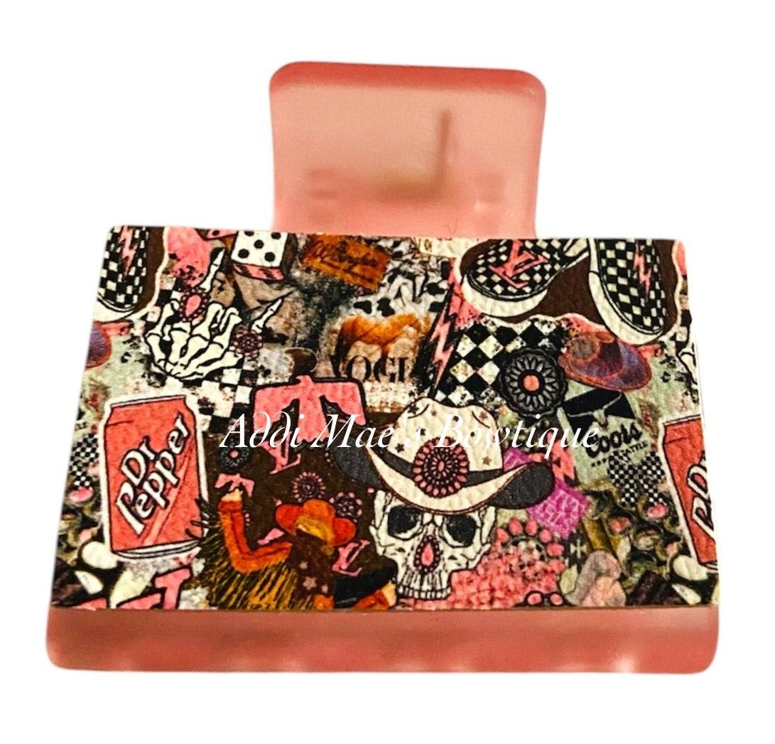 Pop Culture Pink Small Claw Clip