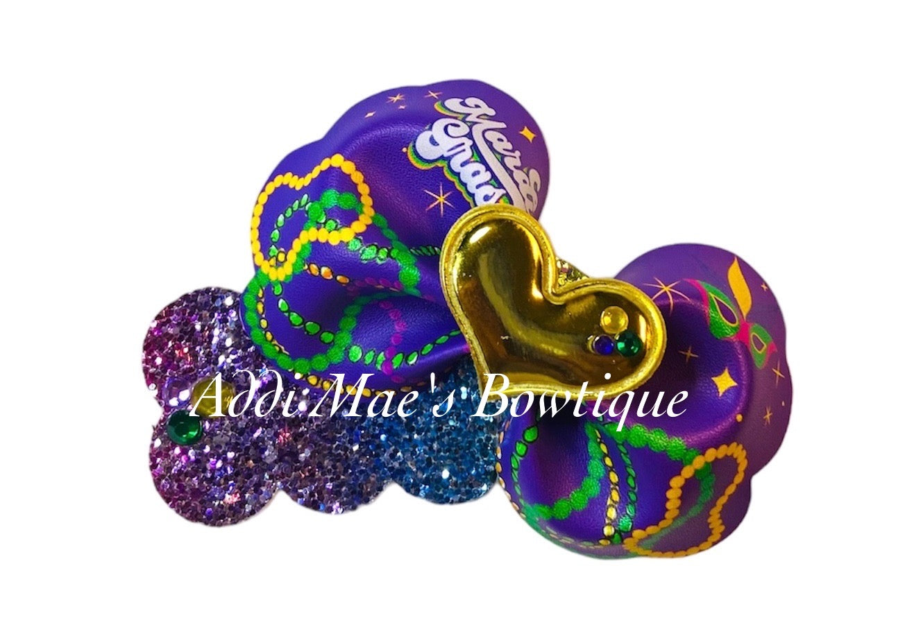 Mardi Gras Beads Snap Clip