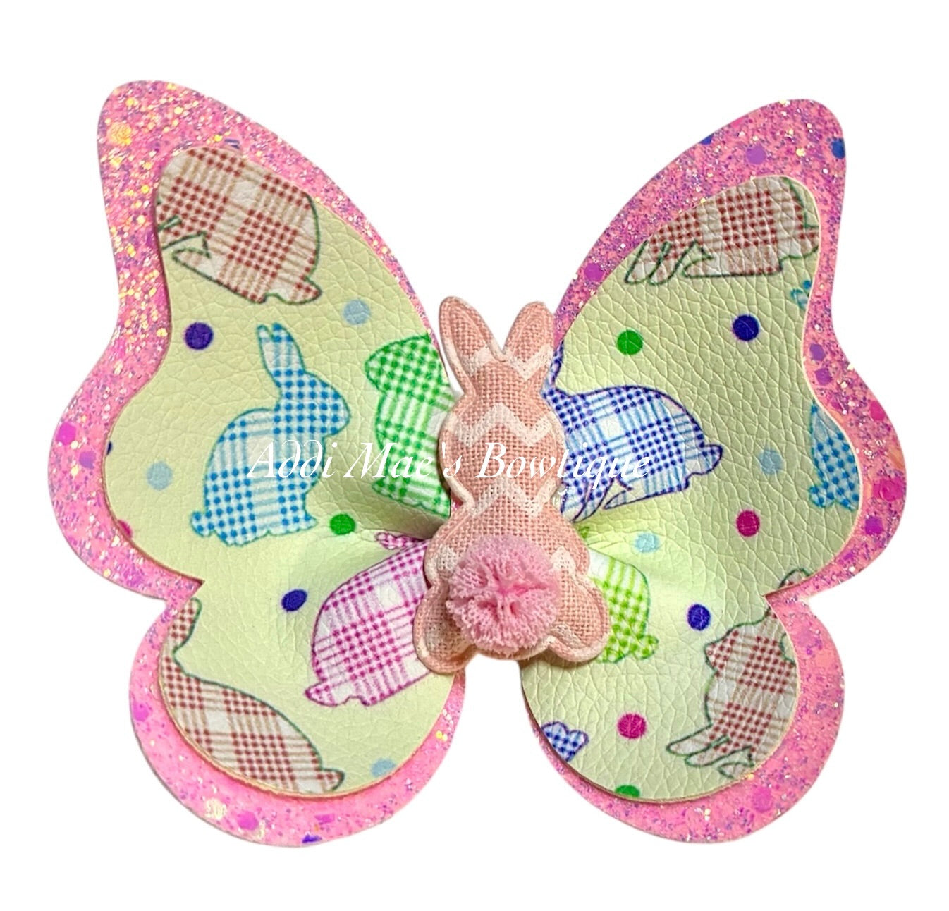 Pastel Bunny Butterfly Bow