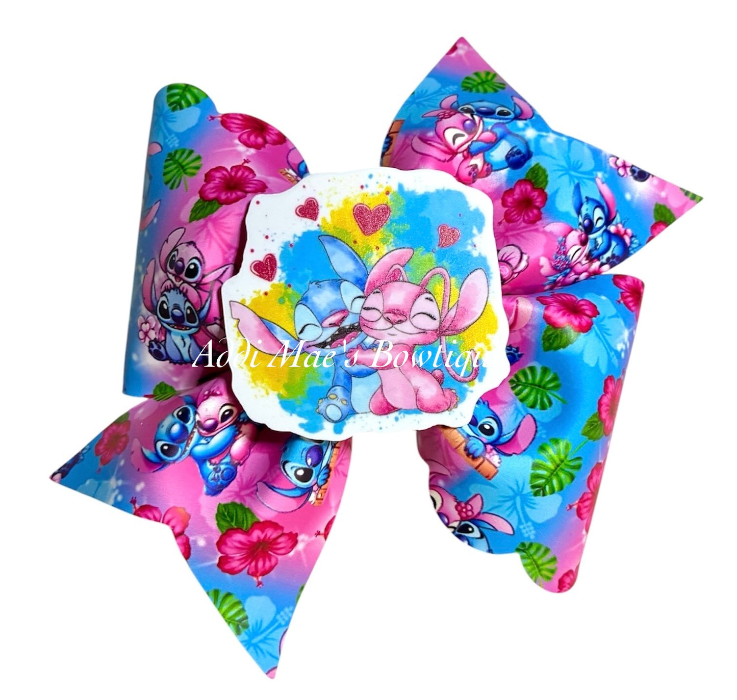 Blue Alien Pink Alien Bow