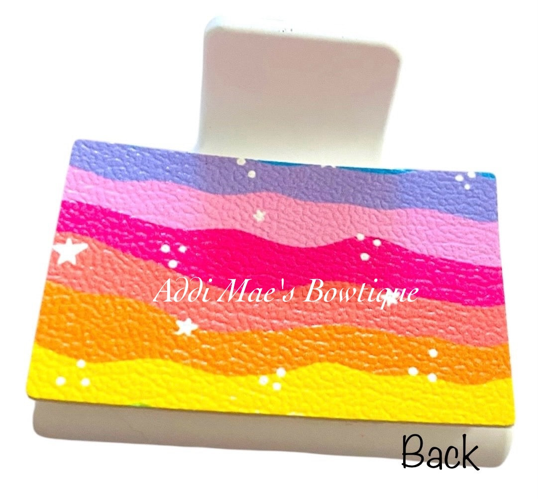 Bright Rainbow Small Claw Clip