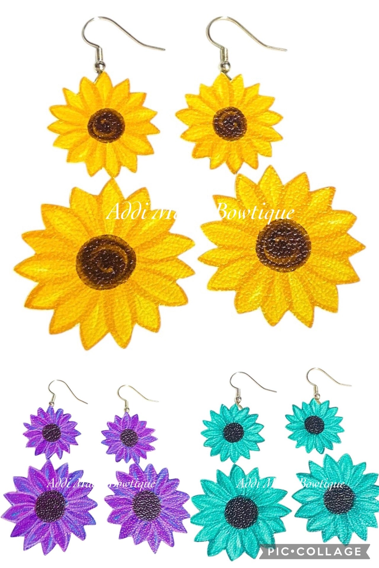 Sunflower Dangle Earrings