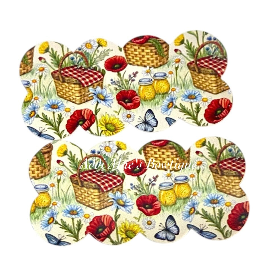 Picnic Baskets & Flowers Snap Clip Set