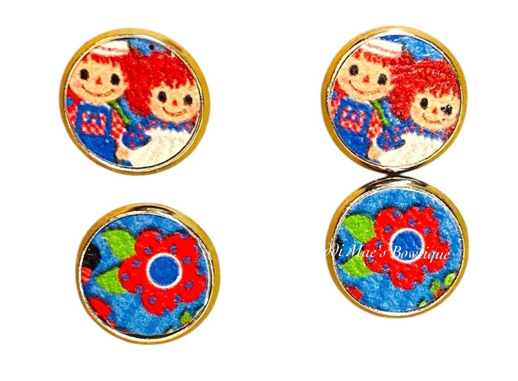 Rag Doll 12 mm Earring Studs
