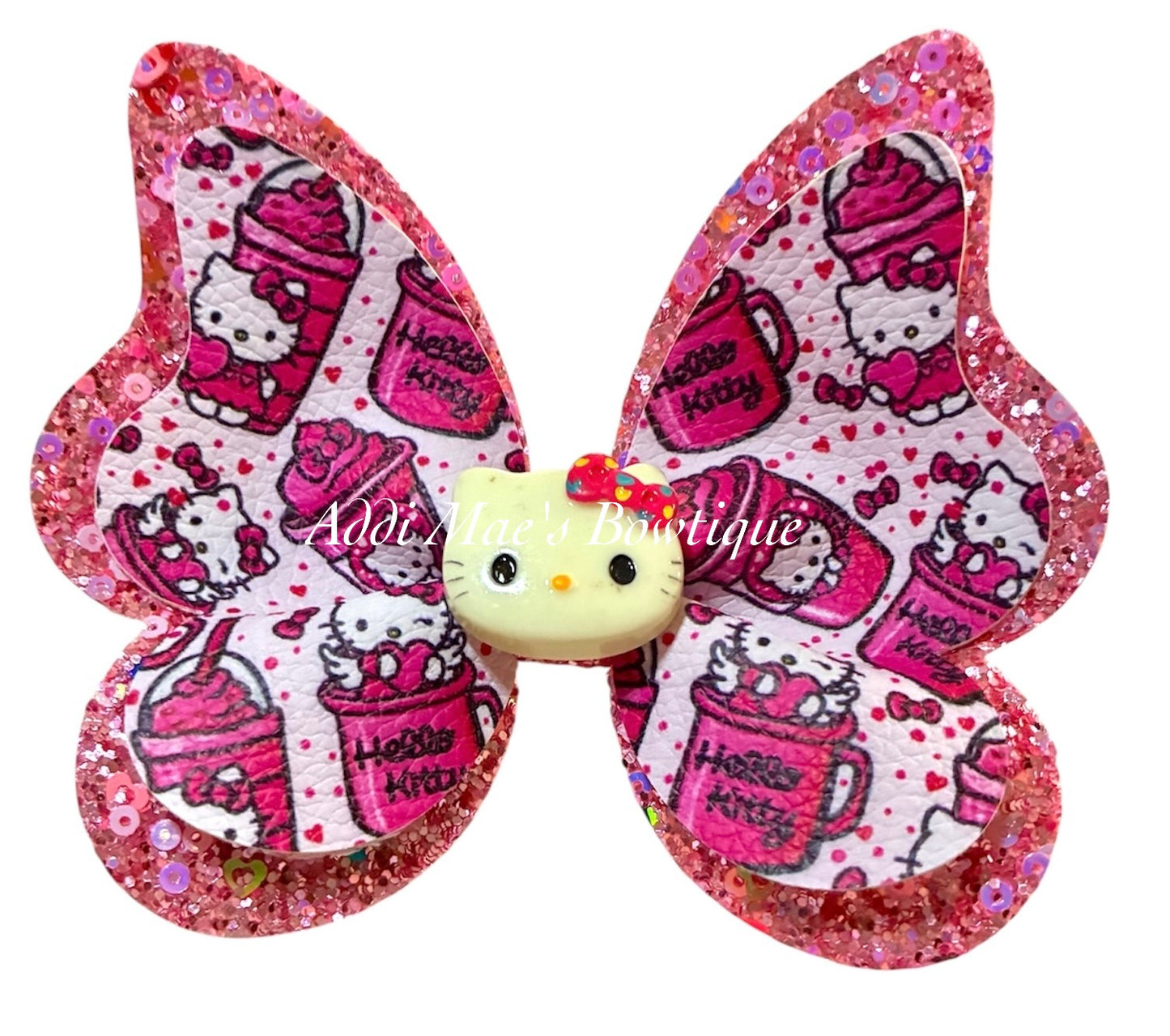 Pink Kitty Sweets Butterfly Bow