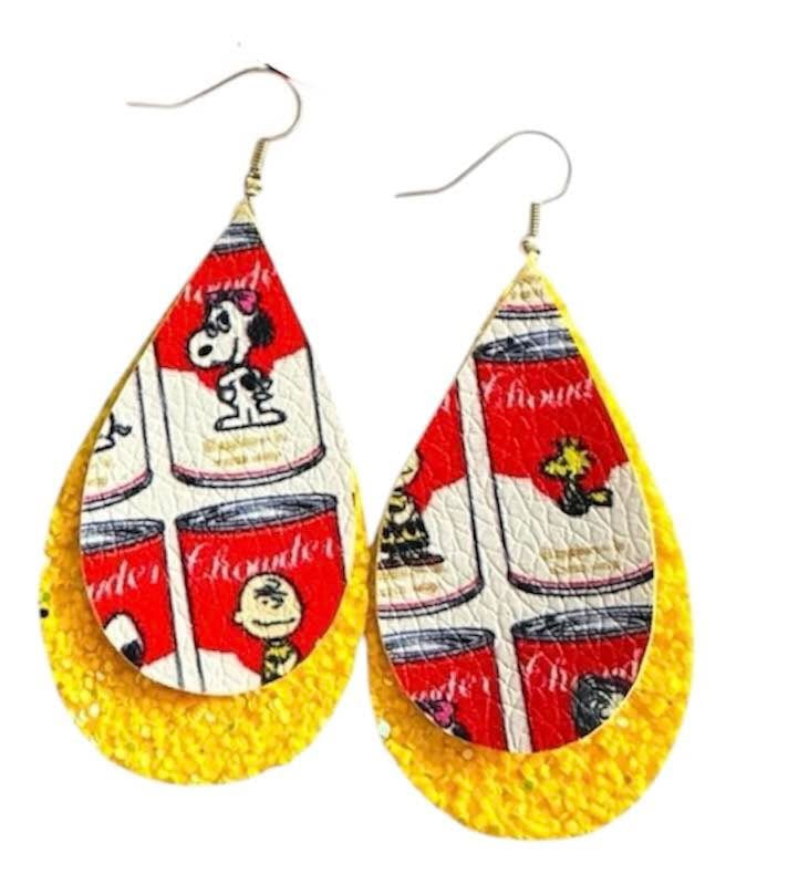 Charlie’s Dog Soup Friends Stacked Tear Drop Earrings