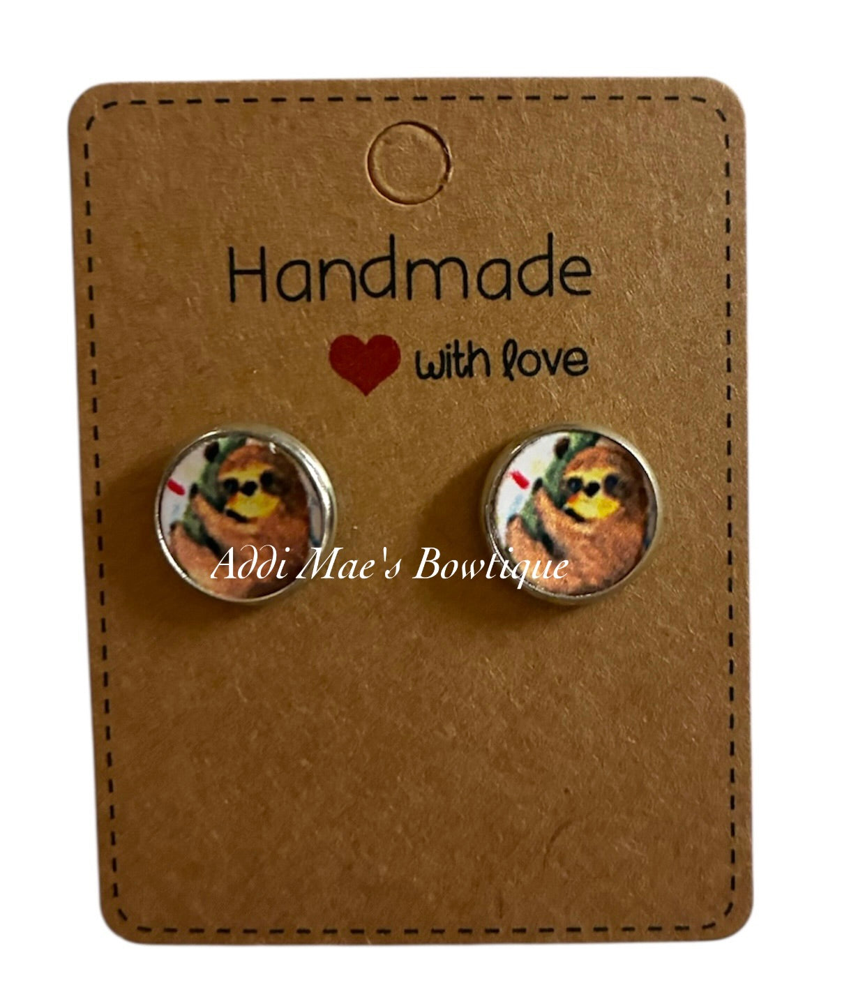 Sloths 12 mm Stud Earrings