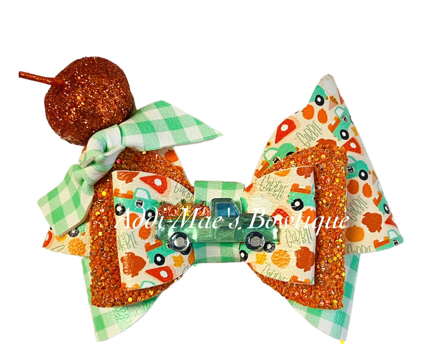 Pumpkin Trucks Fall Bow
