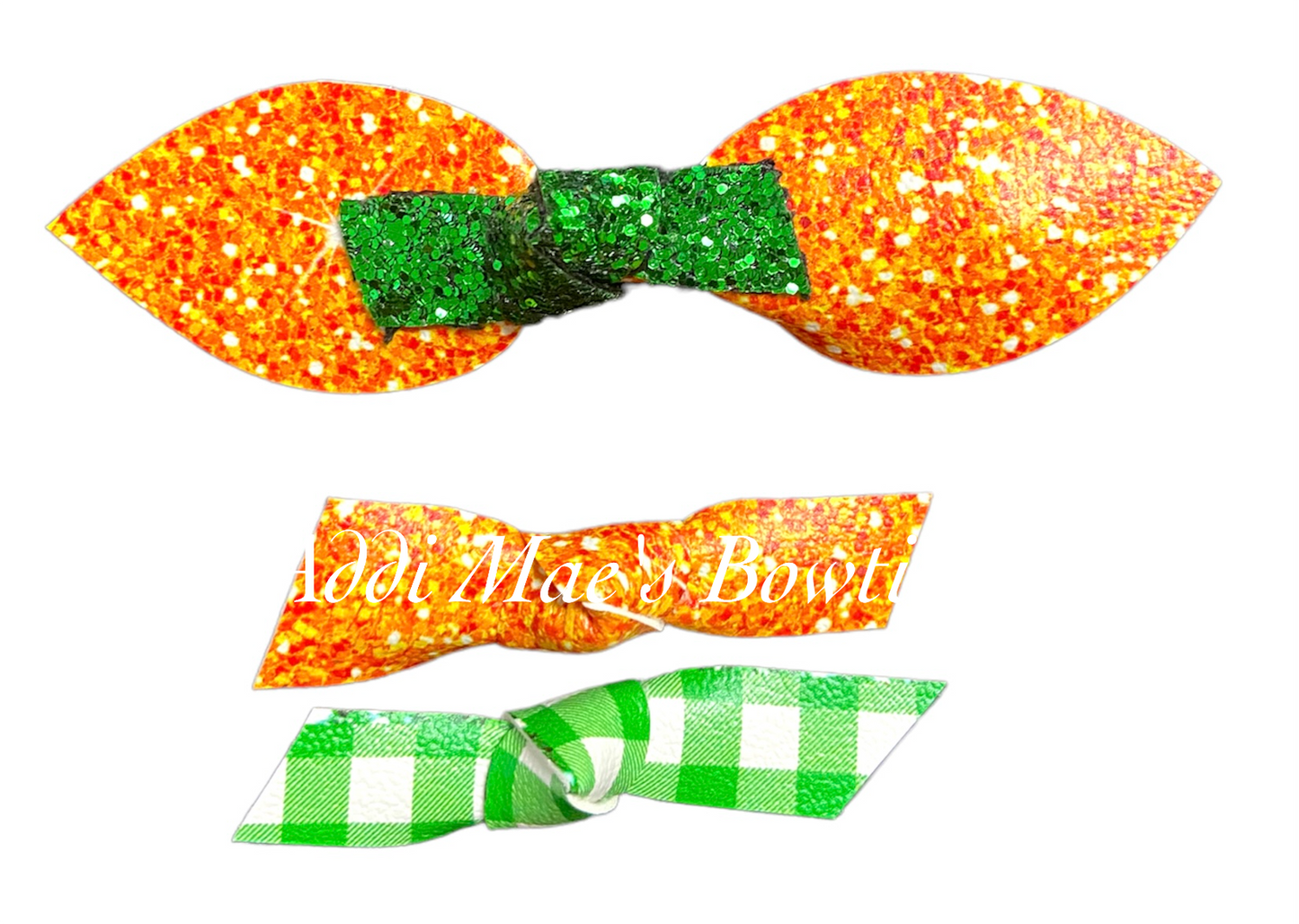 Pumpkin Patch Fall Top Knotted Alligator Clip Set
