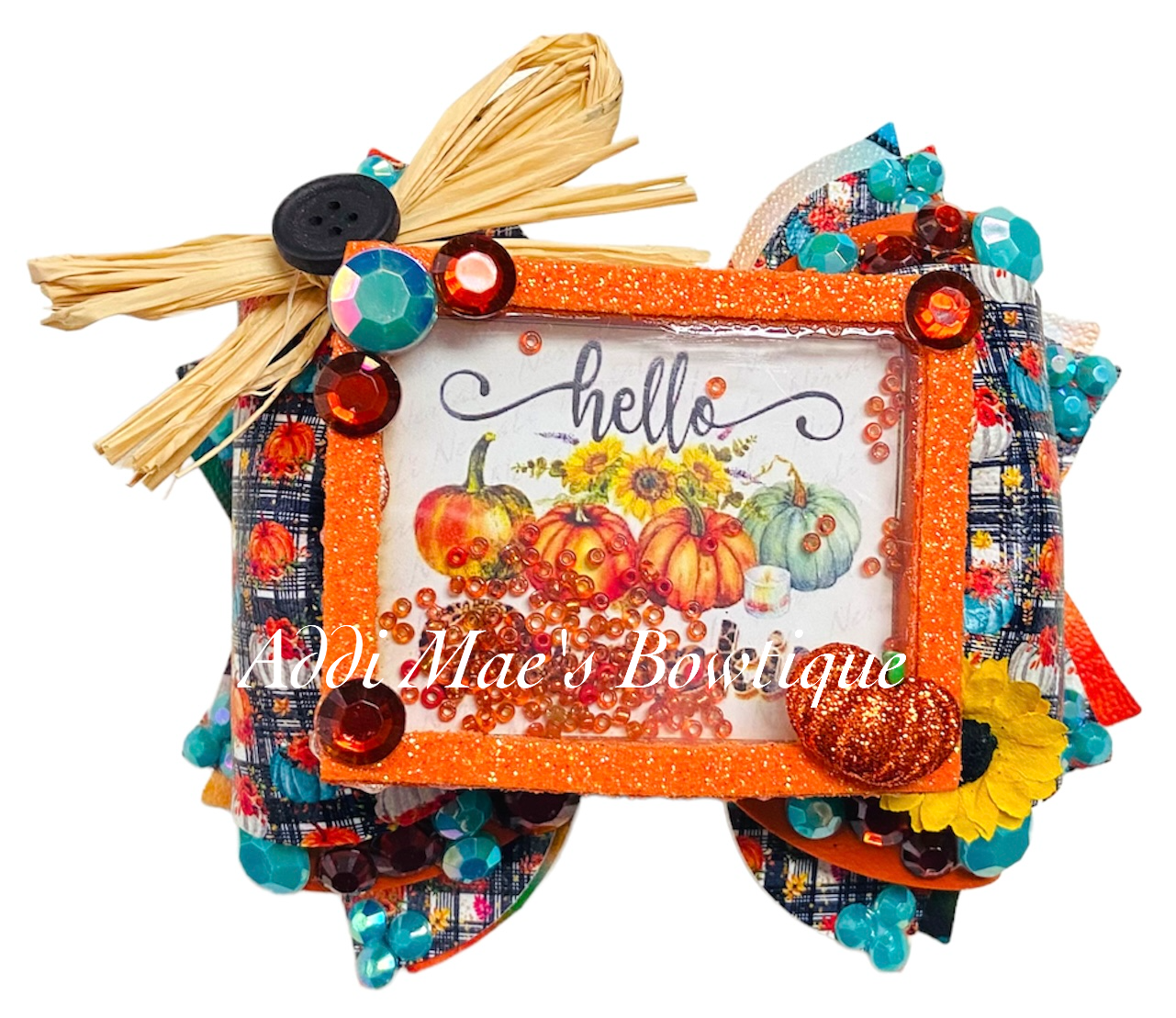 Hello Pumpkin Fall Shaker Bow