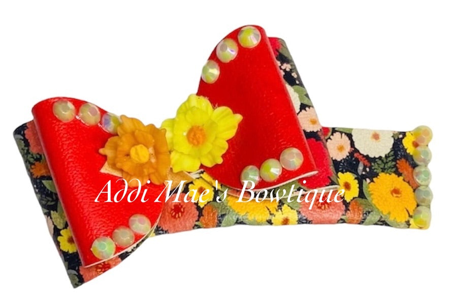 Floral Hairbow , XL SnapClip Set