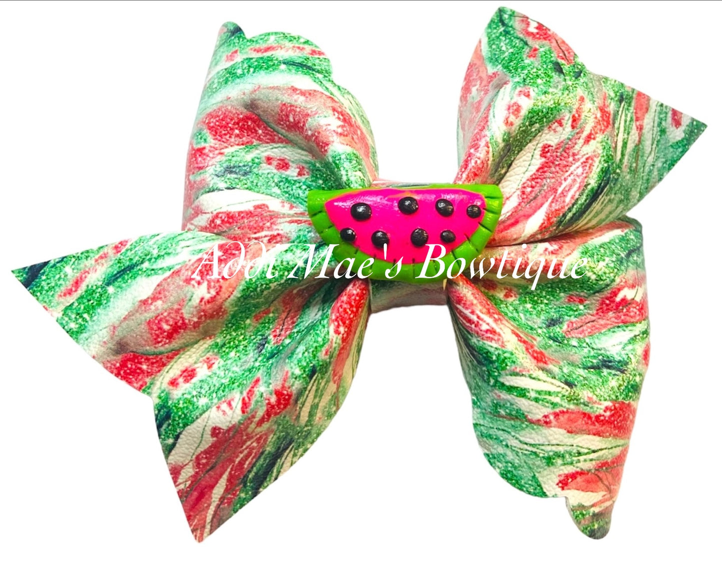 Watermelon Swirl Bow