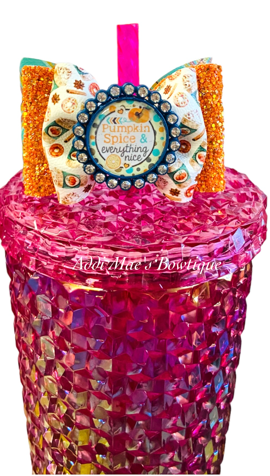 Pumpkin Spice Fall Straw Topper