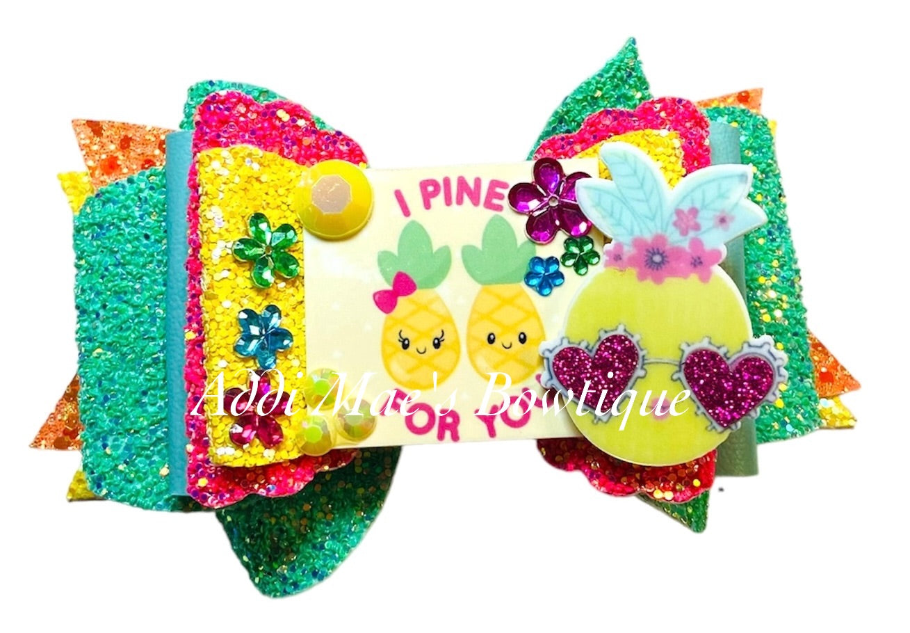 I Pine For You Pineapple Bow