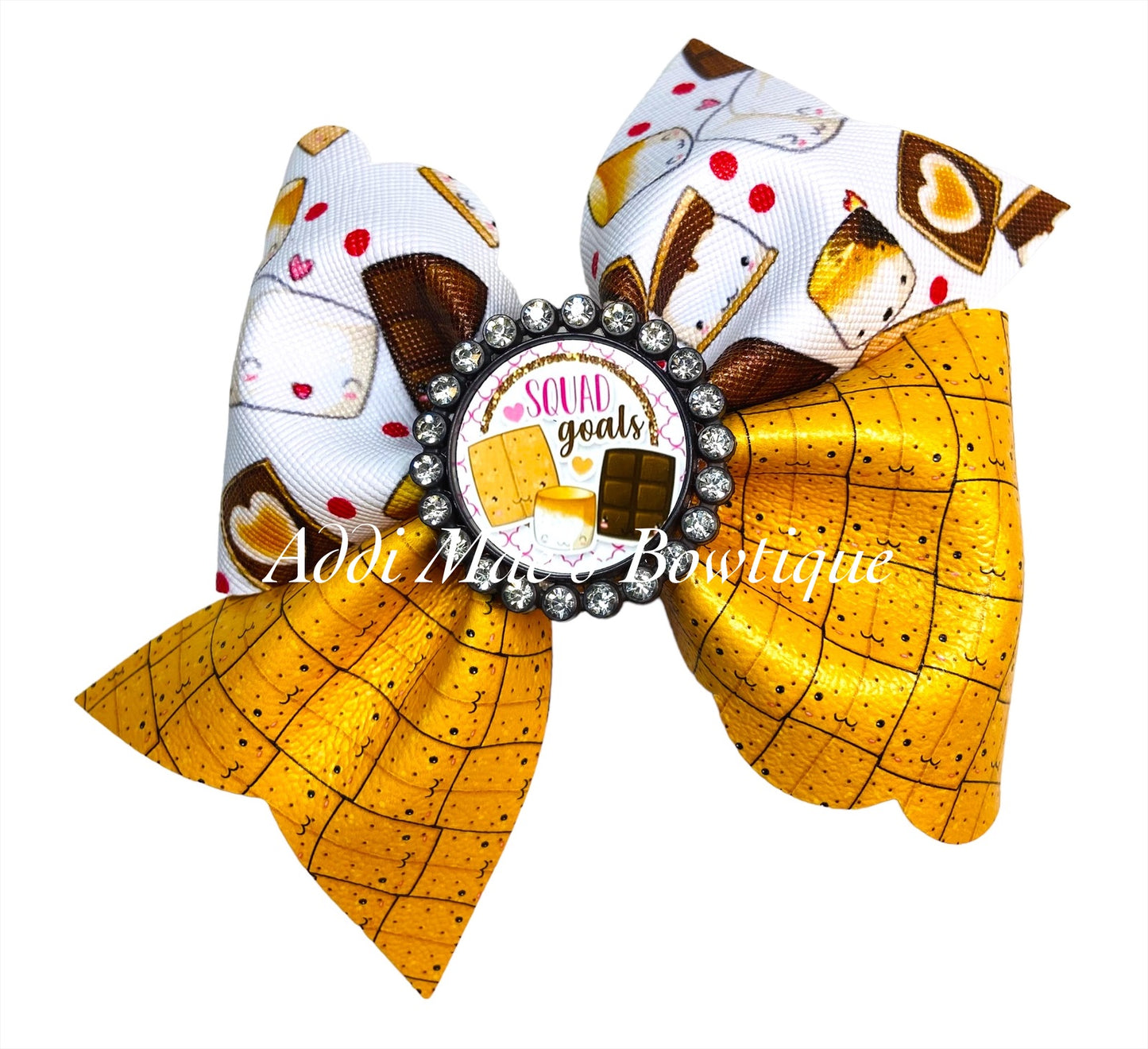 S’mores Squad Goals Summer Treat Bow