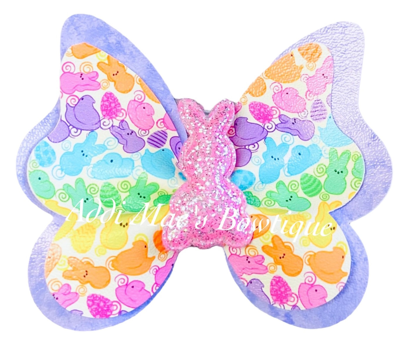 Easter Marshmallow Bunnies Butterfly Bow