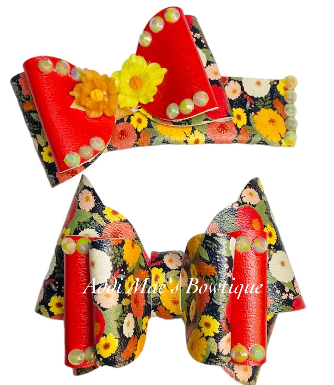 Floral Hairbow , XL SnapClip Set