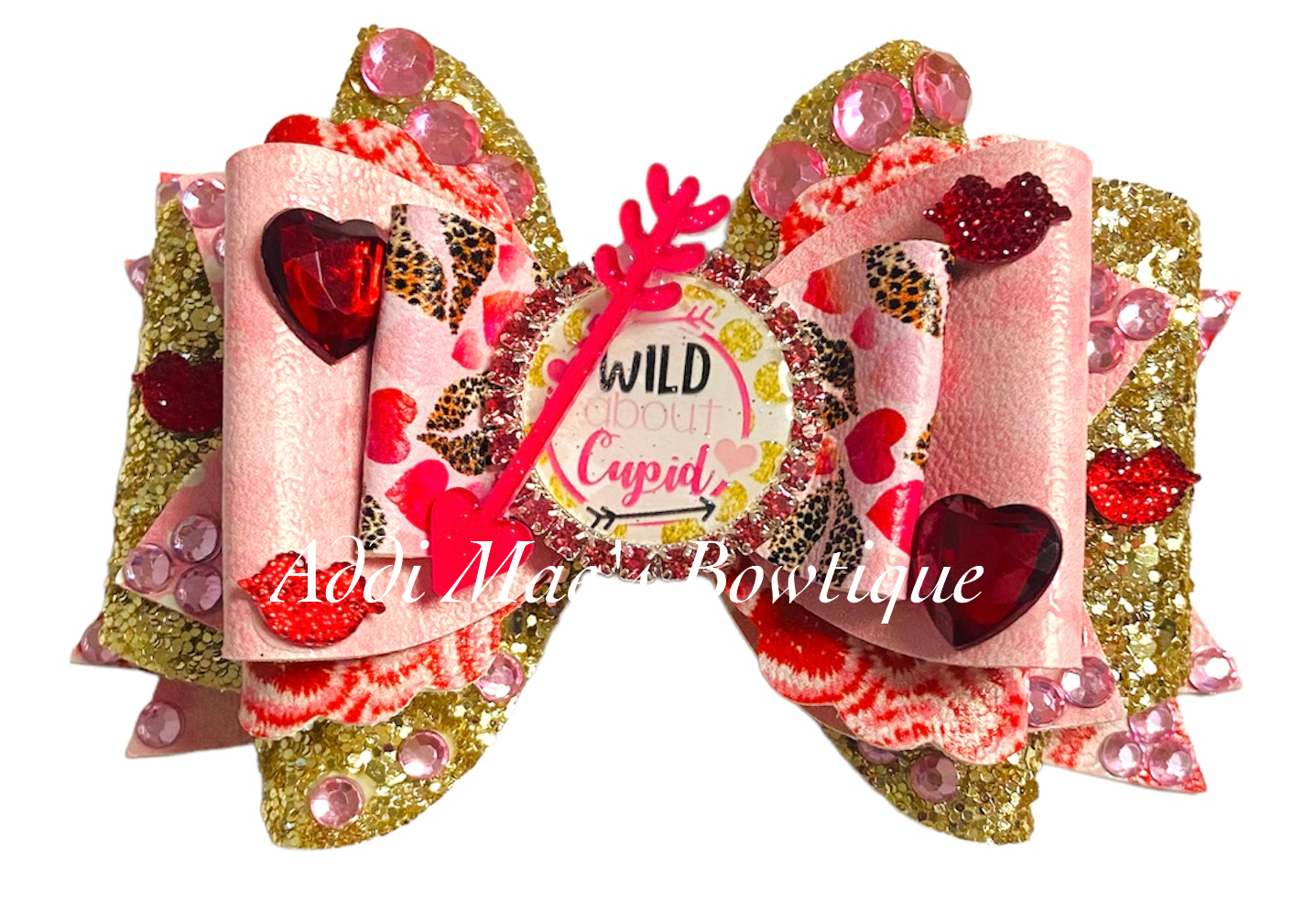 Wild About Cupid Valentines Bow