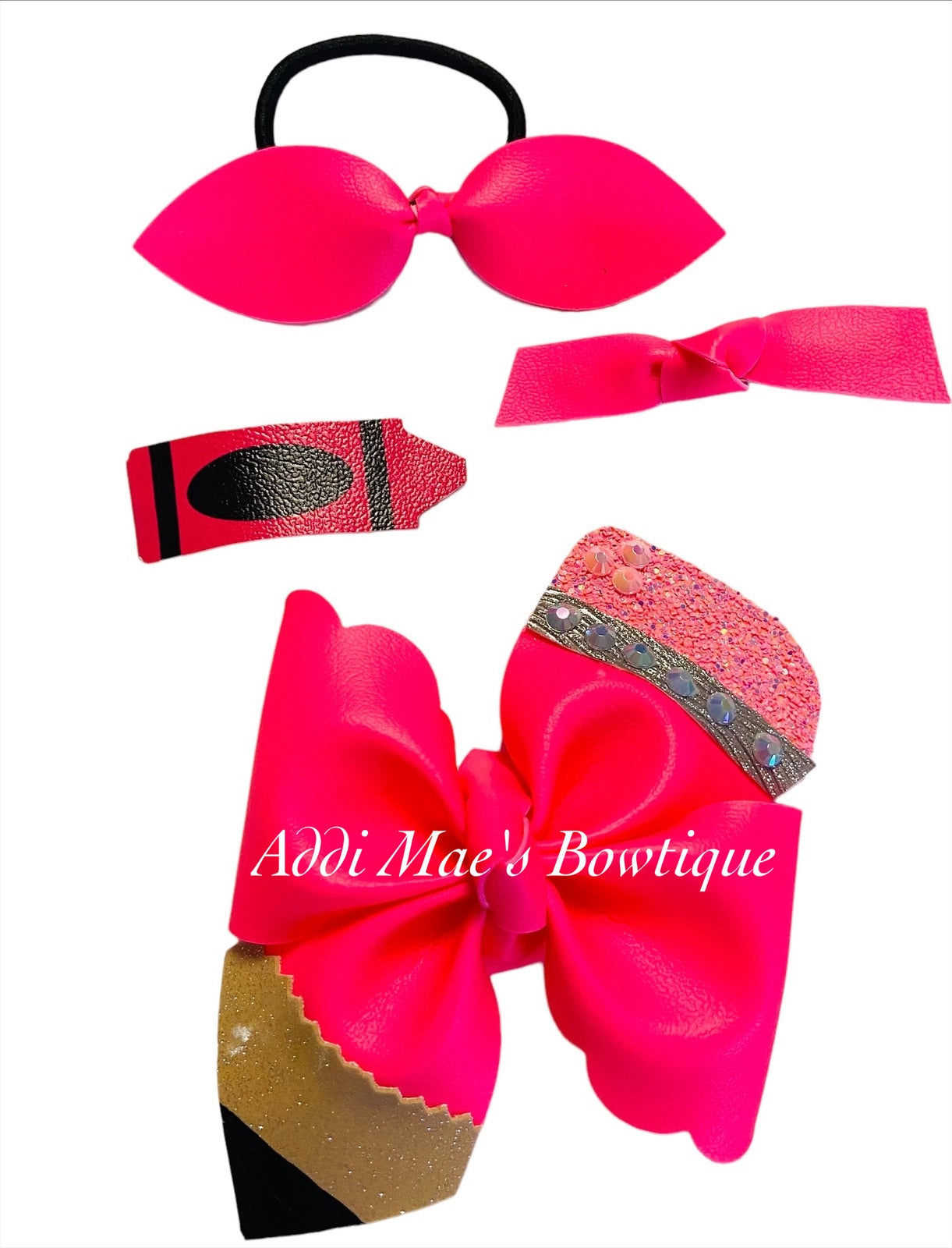 Back To School Solid Shocking Pink Set