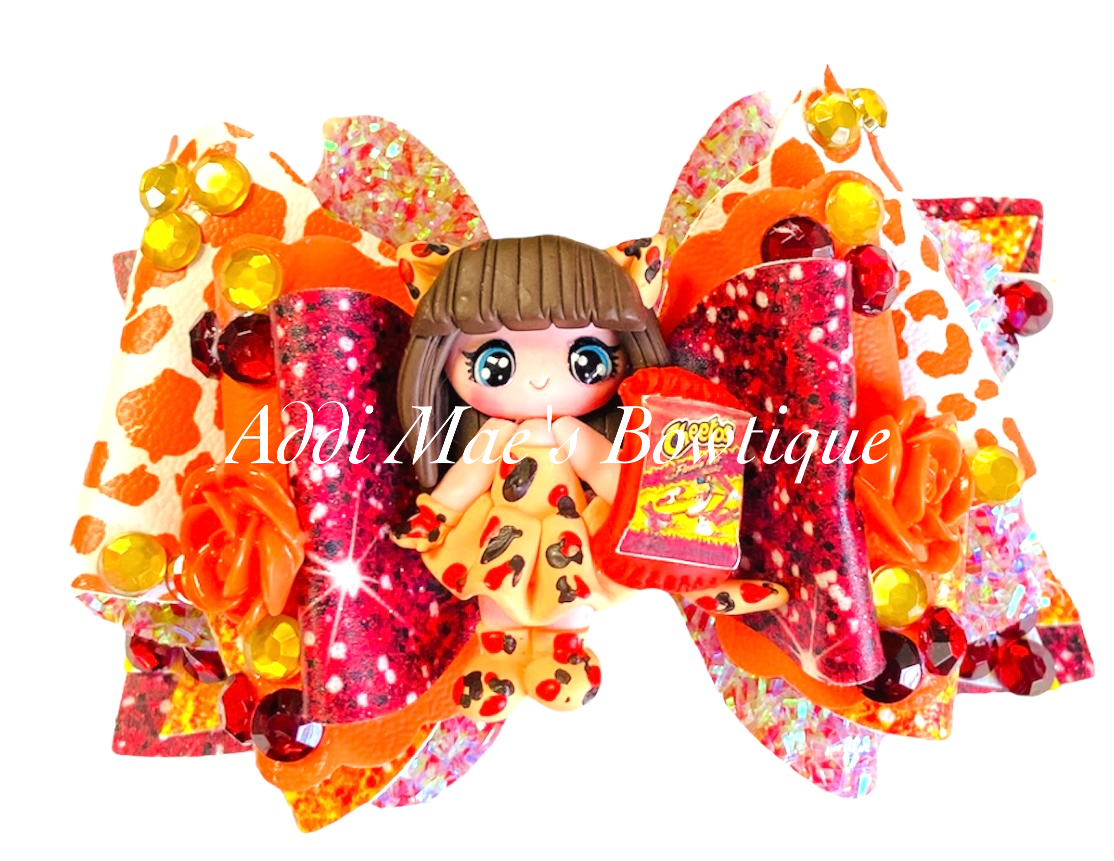 Cheetah Girl Chips Bow