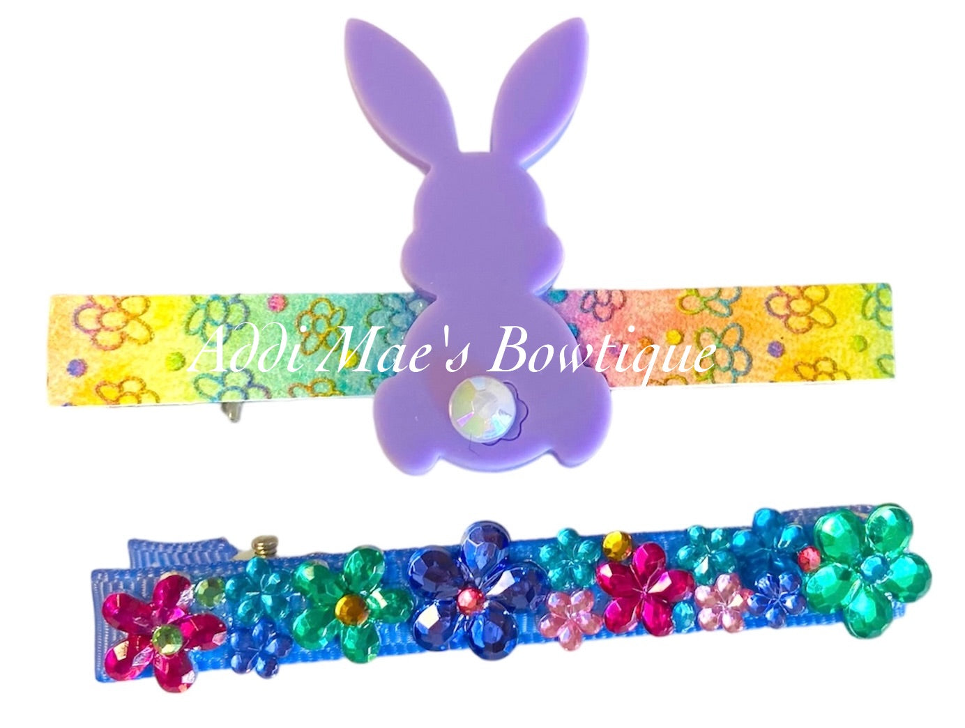 Easter Acrylic Bunny Spring Clip Set