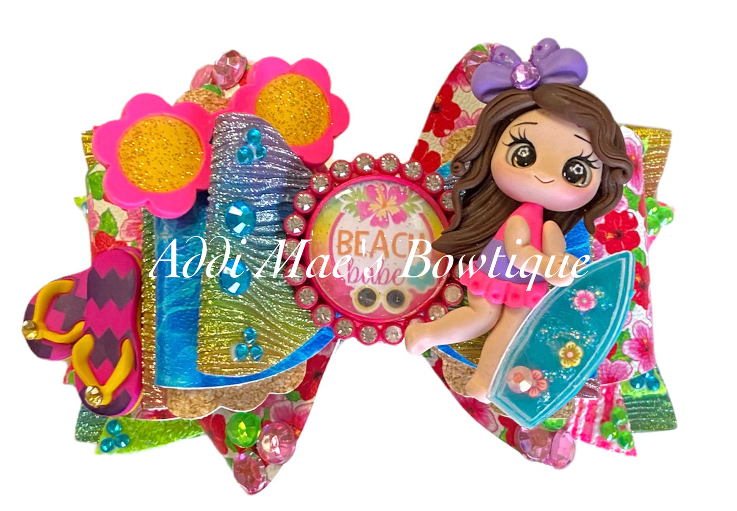 Beach Babe Surfer Girl Bow
