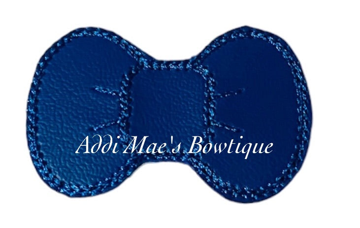 Rainbow Primary Colors Embroidered Bow Feltie Small SnapClip