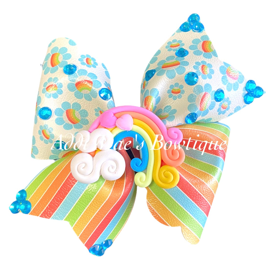 Blue Rainbow Flowers Rainbow Bow