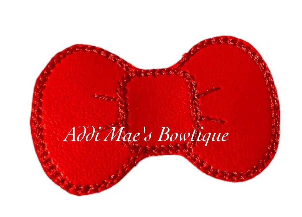 Rainbow Primary Colors Embroidered Bow Feltie Small SnapClip