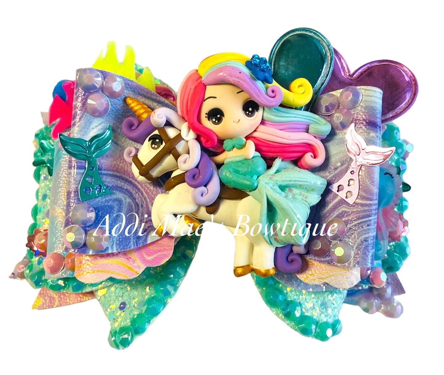 Mermaid Unicorn Bow
