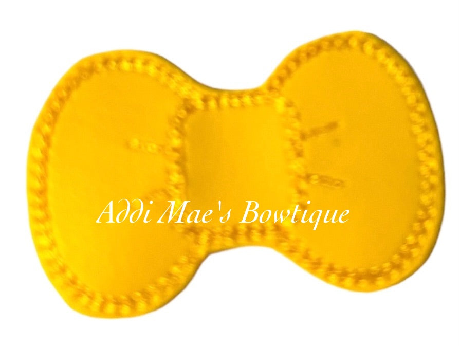 Rainbow Primary Colors Embroidered Bow Feltie Small SnapClip