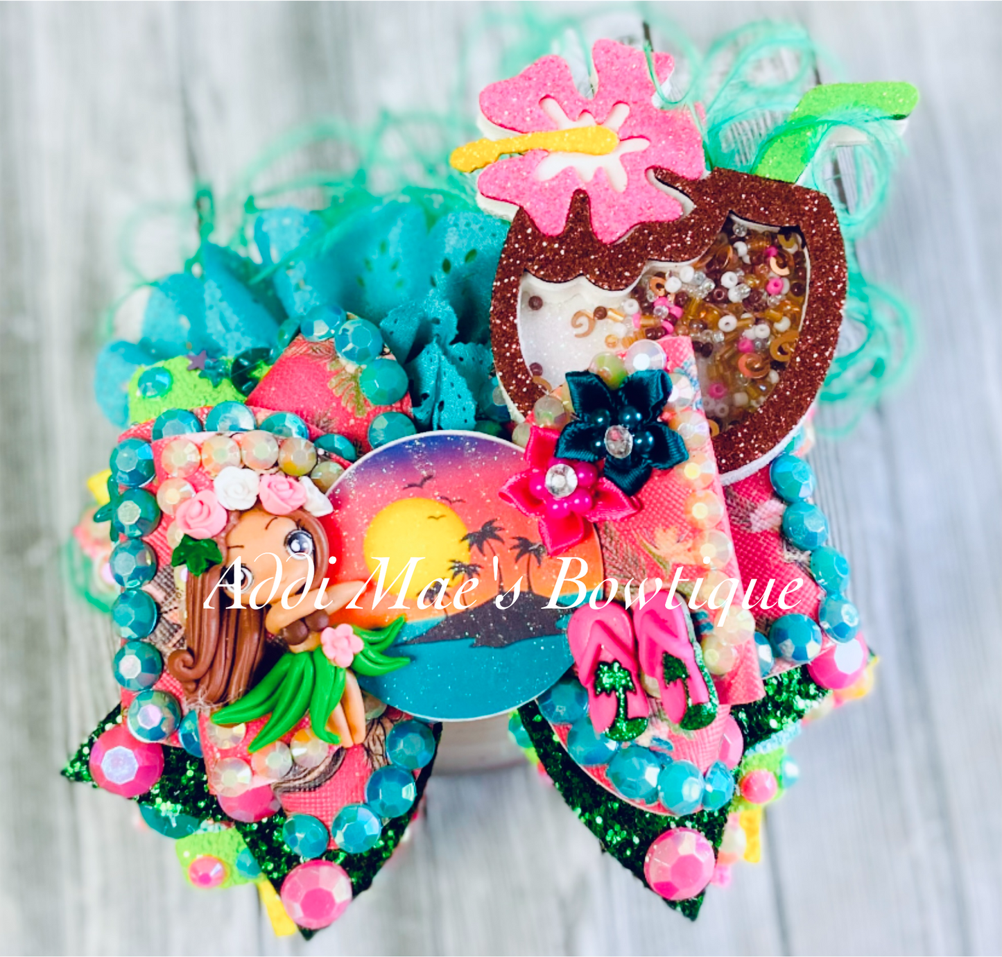 Hula Girl Beach Girl Bow