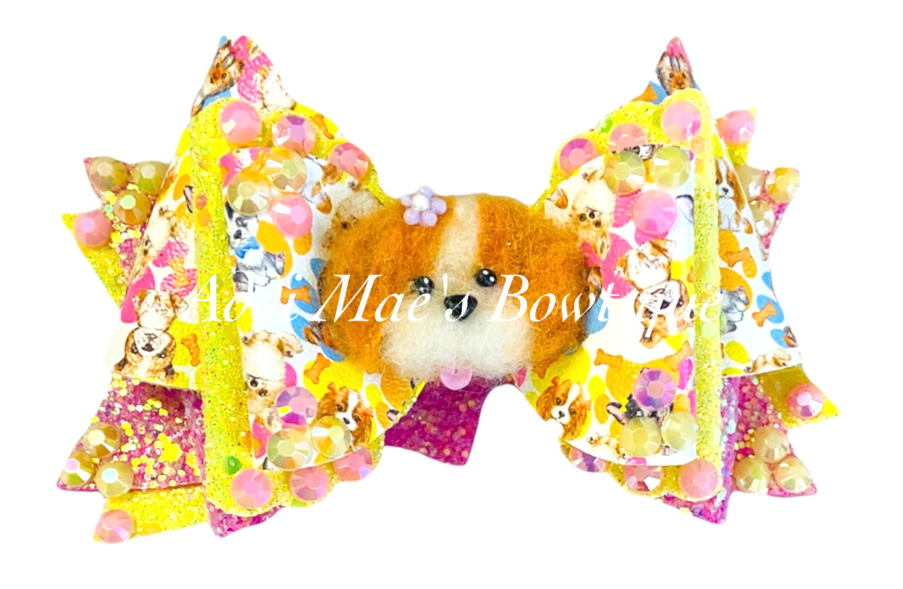 Puppy Dog Puppies Bow