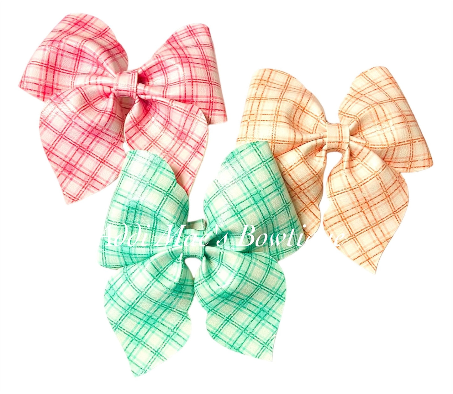 Spring Plaid Bow