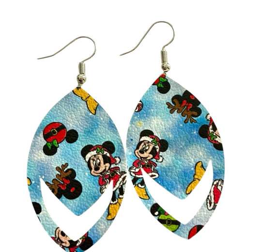Christmas Mouse Friends Dangle Earrings